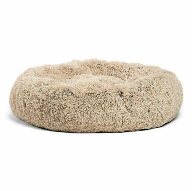 Soft Round Plush Bed for Cats & Small Dogs