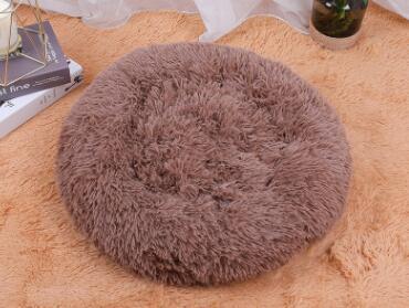 Soft Round Plush Bed for Cats & Small Dogs