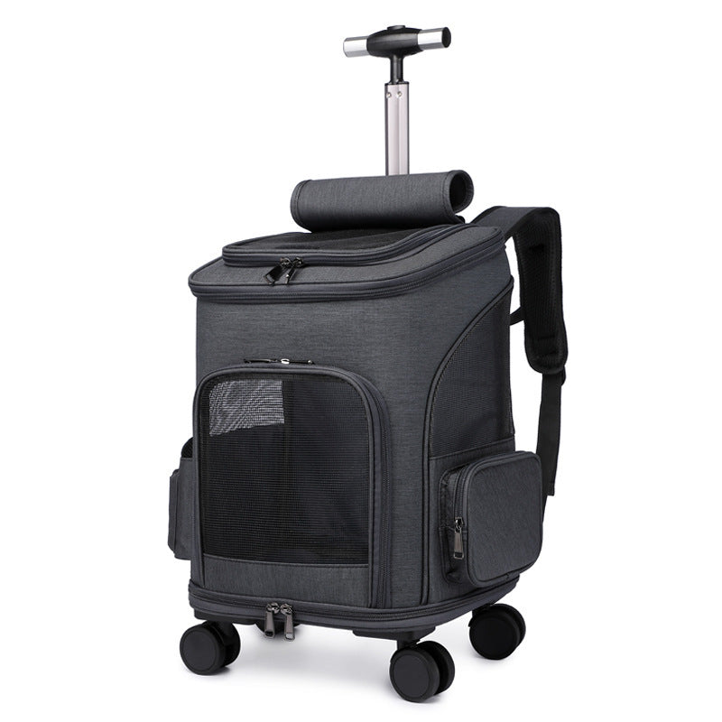 EcoTail Pets Deluxe Pet Taxi on Wheels – Safe & Comfortable Pet Transport