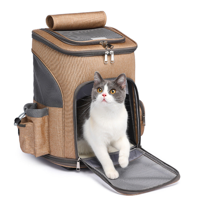 EcoTail Pets Deluxe Pet Taxi on Wheels – Safe & Comfortable Pet Transport