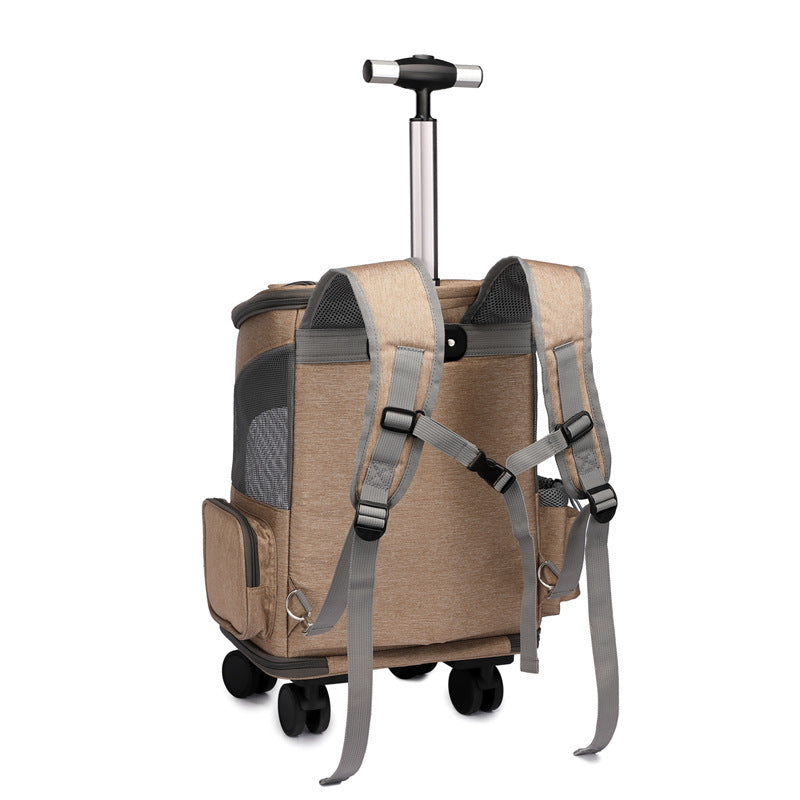 EcoTail Pets Deluxe Pet Taxi on Wheels – Safe & Comfortable Pet Transport