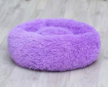 Soft Round Plush Bed for Cats & Small Dogs
