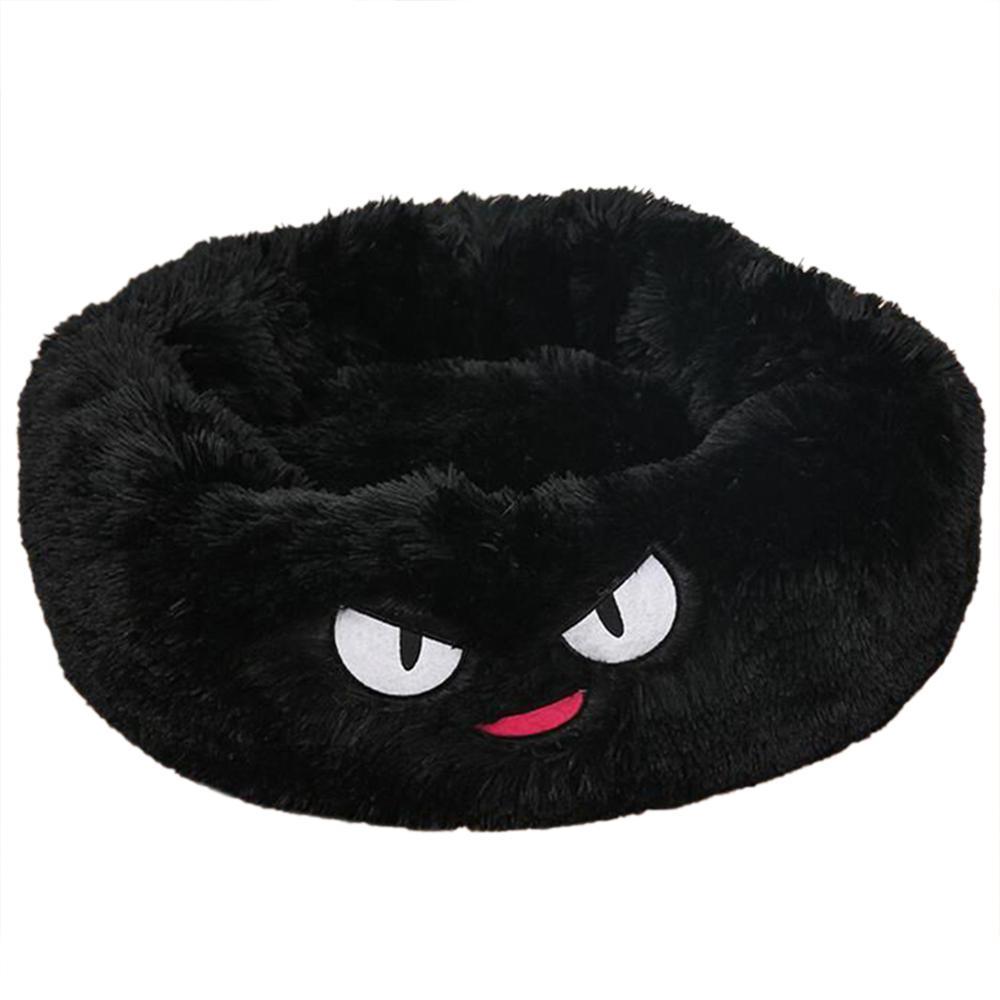 Soft Round Plush Bed for Cats & Small Dogs