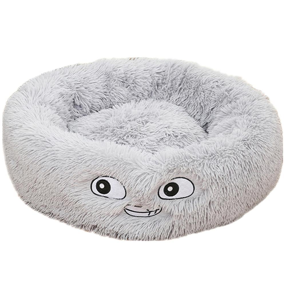 Soft Round Plush Bed for Cats & Small Dogs