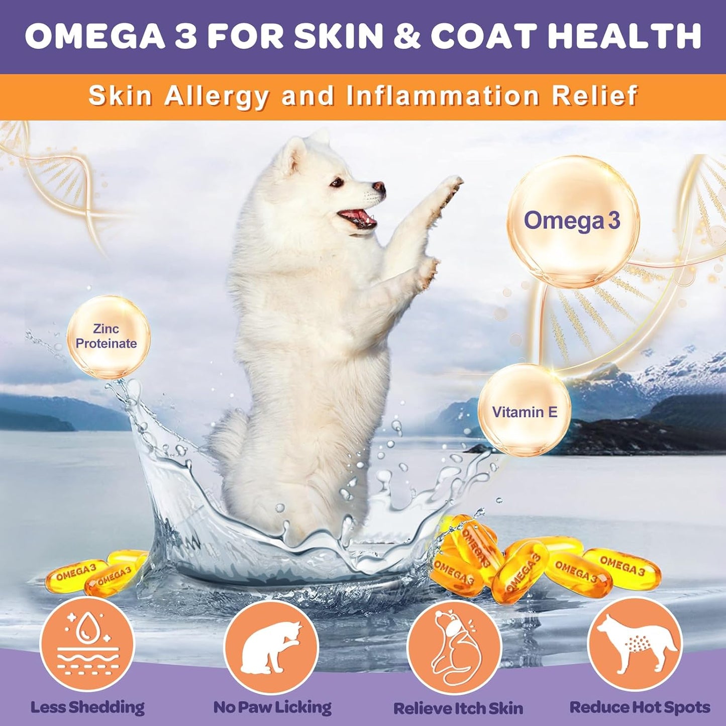 Probiotics for Dogs & Cats, 6 Billion CFUs, Freeze Dried with Prebiotics and Enzymes