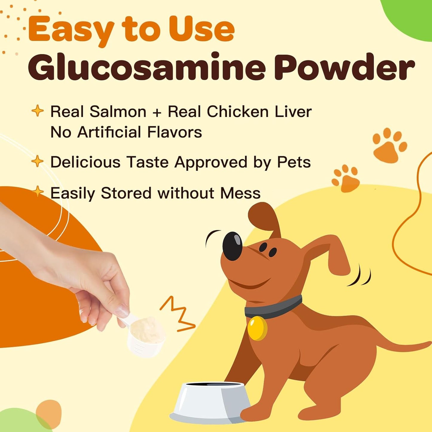 Glucosamine Joint Supplement for Dogs & Cats: Includes Chondroitin, MSM, and Turmeric to Support Hip and Joint Mobility