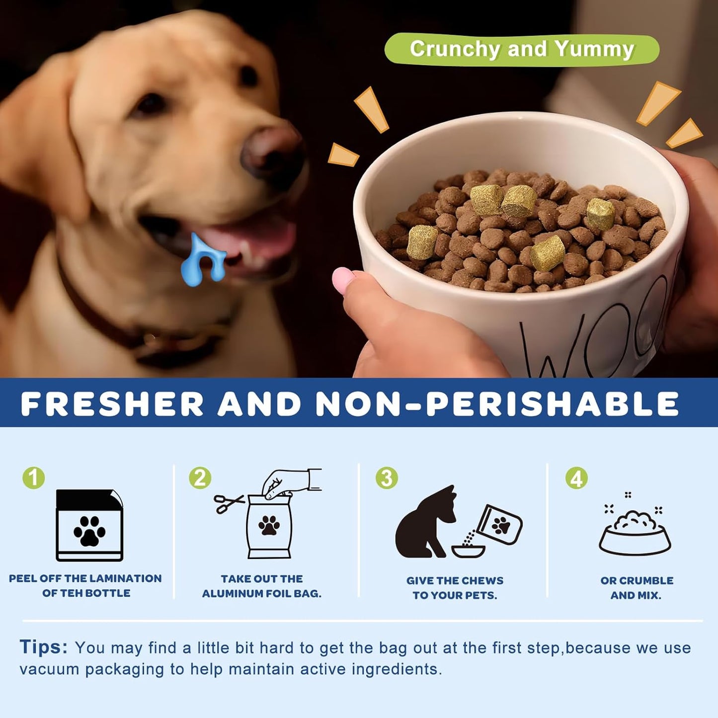 Omega 3 Fish Oil for Dogs & Cats- Salmon Oil with EPA & DHA Fatty Acids