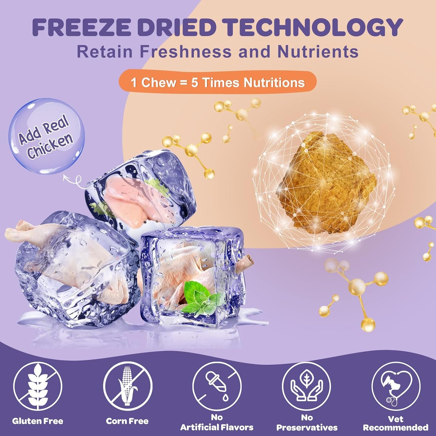 Probiotics for Dogs & Cats, 6 Billion CFUs, Freeze Dried with Prebiotics and Enzymes