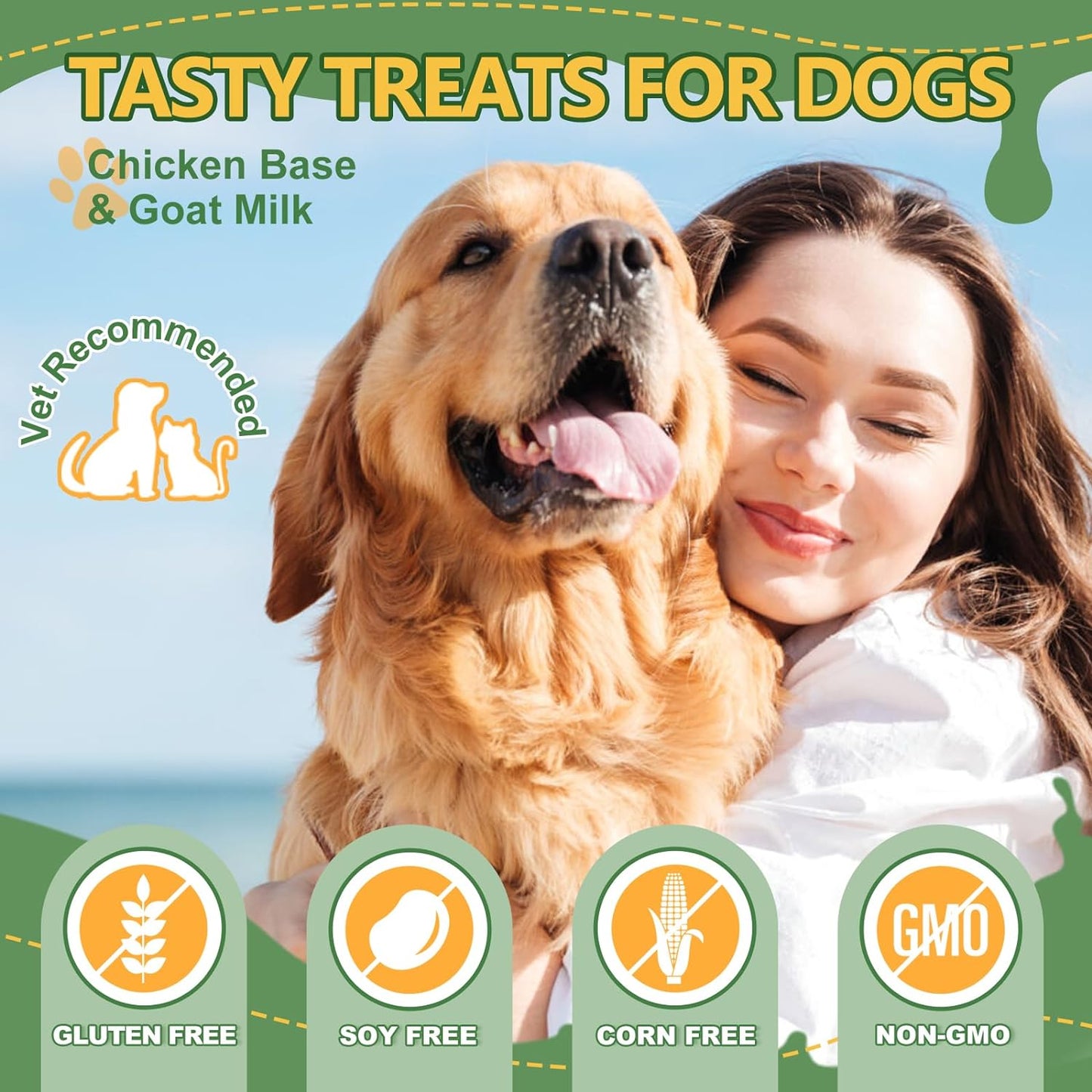 Dog & Cat Multivitamin Complete Supplement with MSM & Glucosamine, Omegas 3 & 6, Probiotics