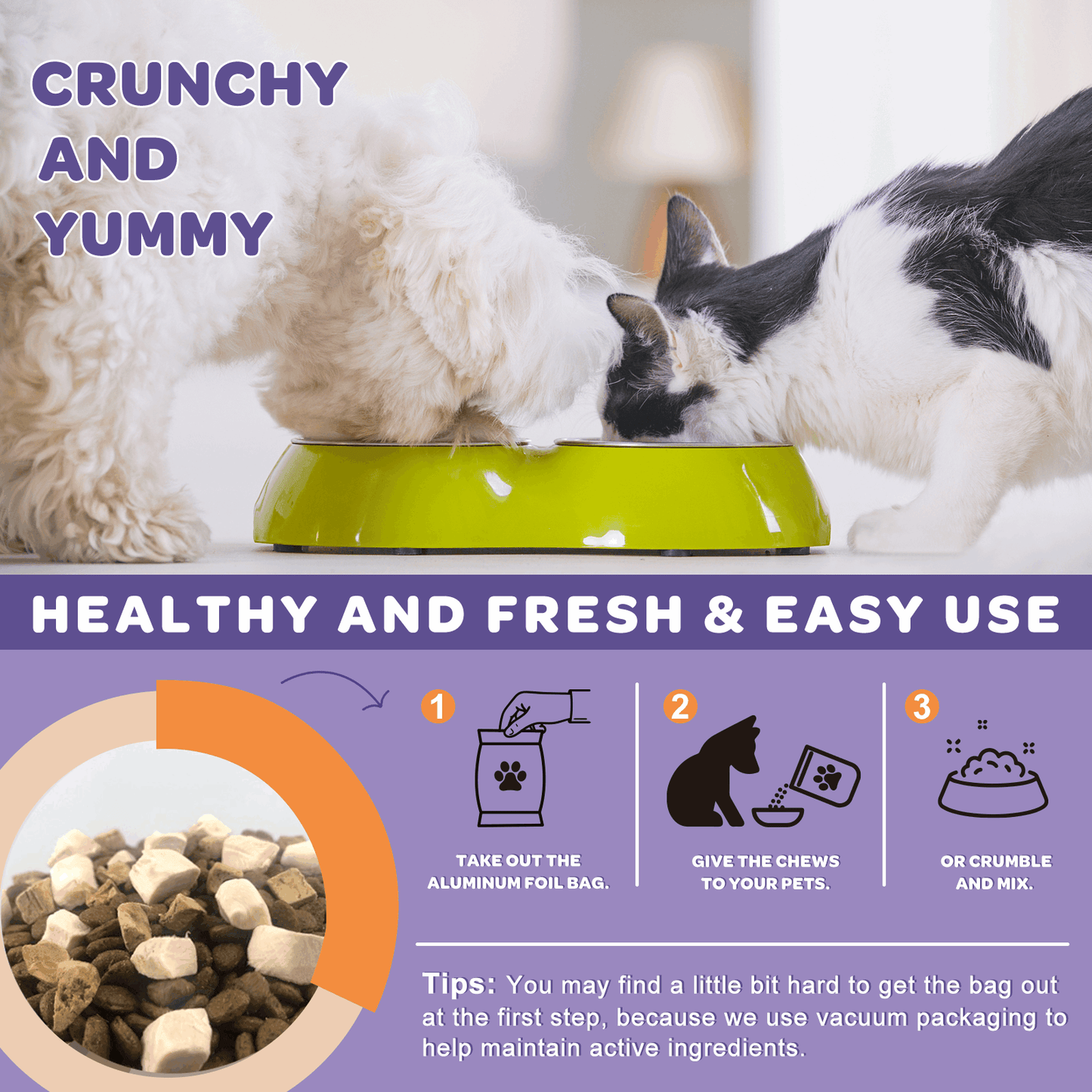 Probiotics + Prebiotics + Digestive Enzymes + Omega 3 for Dogs & Cats, Reduce Diarrhea Flatulence