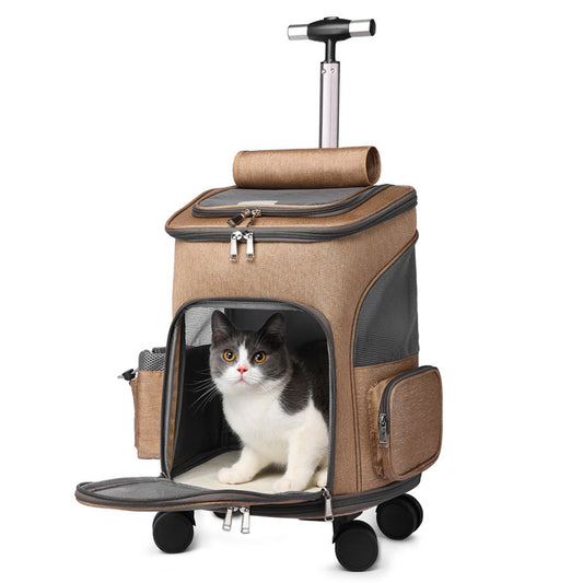 EcoTail Pets Deluxe Pet Taxi on Wheels – Safe & Comfortable Pet Transport