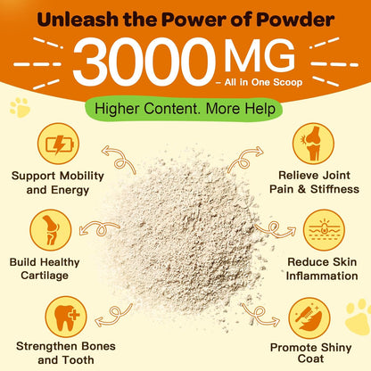 Glucosamine Joint Supplement for Dogs & Cats: Includes Chondroitin, MSM, and Turmeric to Support Hip and Joint Mobility