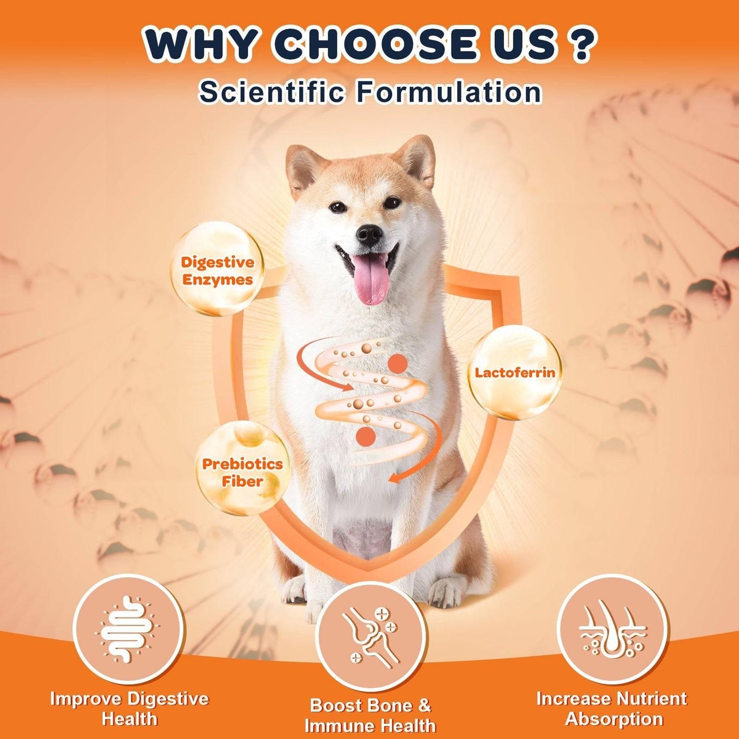 Glucosamine Chews for Dog & Cat, with Skin, Coat, Digestive and Immune Health