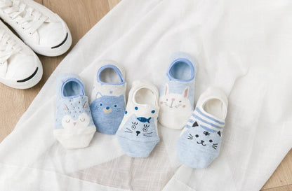 Animal Cartoon Pet Socks - 5 Pack